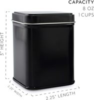 Boîtes en métal noires vides personnalisées avec logo imprimé, petites boîtes carrées de qualité alimentaire pour thé, emballages en métal pour cadeaux