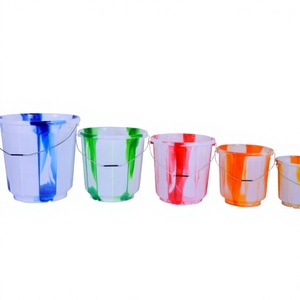 Seau de nettoyage en plastique PP NDURO NE8001 avec couvercle et poignée, capacité de 10 à 15 L, design rond pour usage domestique, industriel et de bureau - Product Image 2