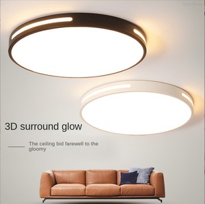 Plafonnier LED ultra-fin moderne en fer avec télécommande, couvercle en acrylique, adapté à la cuisine, au salon, à la chambre à coucher, à l'hôtel - Product Image 1