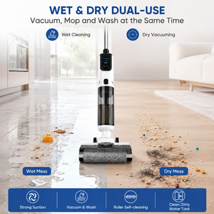 Nettoyeur de sol sans fil intelligent 3 en 1, <span class=keywords><strong>aspirateur</strong></span>, nettoyeur de sols durs tout-en-un avec assistant vocal et autonomie de 45 minutes - Product Image 3