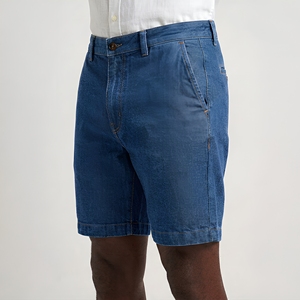 Shorts en jean personnalisés pour hommes, marque privée, shorts de luxe en denim délavé, coupe décontractée, fabrication américaine - Product Image 1