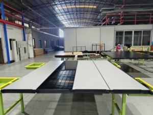 TOMA Porte de <span class=keywords><strong>garage</strong></span> sectionnelle électrique automatique au design moderne en aluminium Porte de <span class=keywords><strong>garage</strong></span> en verre trempé givré ou transparent - Product Image 3