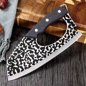 Dao bếp Full Tang cán gỗ thép không gỉ đa năng, dùng chặt cá, lọc xương, lọc thịt, chặt thịt, dùng trong chế biến thực phẩm - Product Image 4