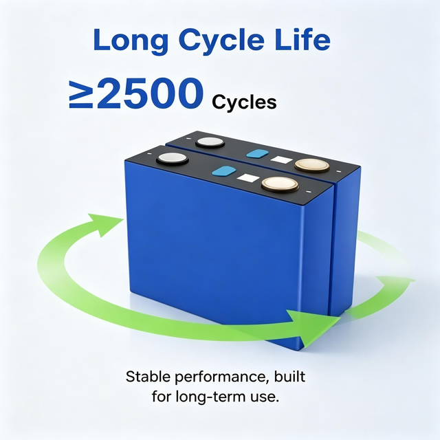 Lezet 3.2V 52Ah LiFePO4 Battery Cell 2500 Cycles Grade a Prismatic Lithium Battery 8-Year Calendar Life for Home Energy Storage