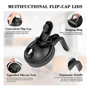 32oz 64 oz Cold brew cà phê Maker thủy tinh Mason lưu trữ máy ép trái cây với thép không gỉ lọc bể nước với Flip cap - Product Image 6