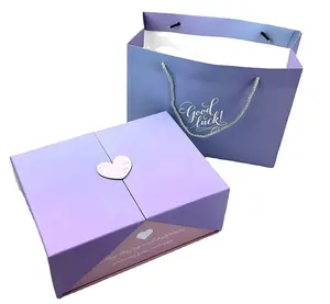 Wholesale bachelor party supplies gift box with replaceable ribbon paper bag, wedding greeting card box set