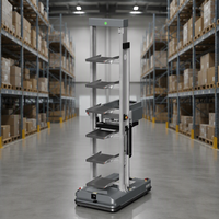 Robot mobile autonome (AMR) pour la logistique d'entrepôt, transfert de cartons, 3 niveaux, charge de 50 kg, navigation laser ±5 mm, M50J-F