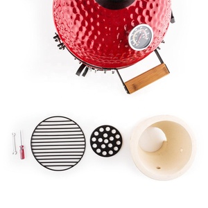 Parrilla Kamado Mini para Exteriores SEB, Parrilla Kamado Joe Roja, Parrilla Portátil de Cerámica, Ahumador Kamado - Product Image 6