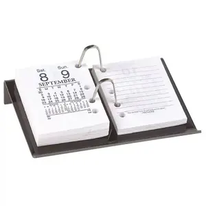 L forma di calendario da tavolo acrilico con supporto di Base personalizzato bordo del foro laterale acrilico supporto del calendario per la casa