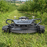 Tondeuse à gazon robotisée à moteur essence haute puissance, largeur de coupe 90cm 110cm 130cm, télécommandée, sur chenilles