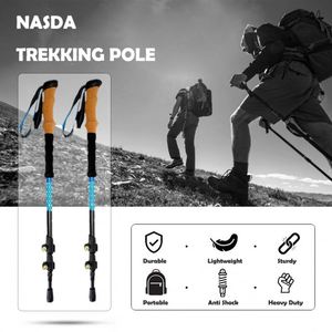 Nordic Outdoor Climbing Cane <b>EVA</b> Aluminum Hiking Telescopic Pole Foldable Walking Sticks Portable Carbon Fiber Trekking Poles - Product Image 2