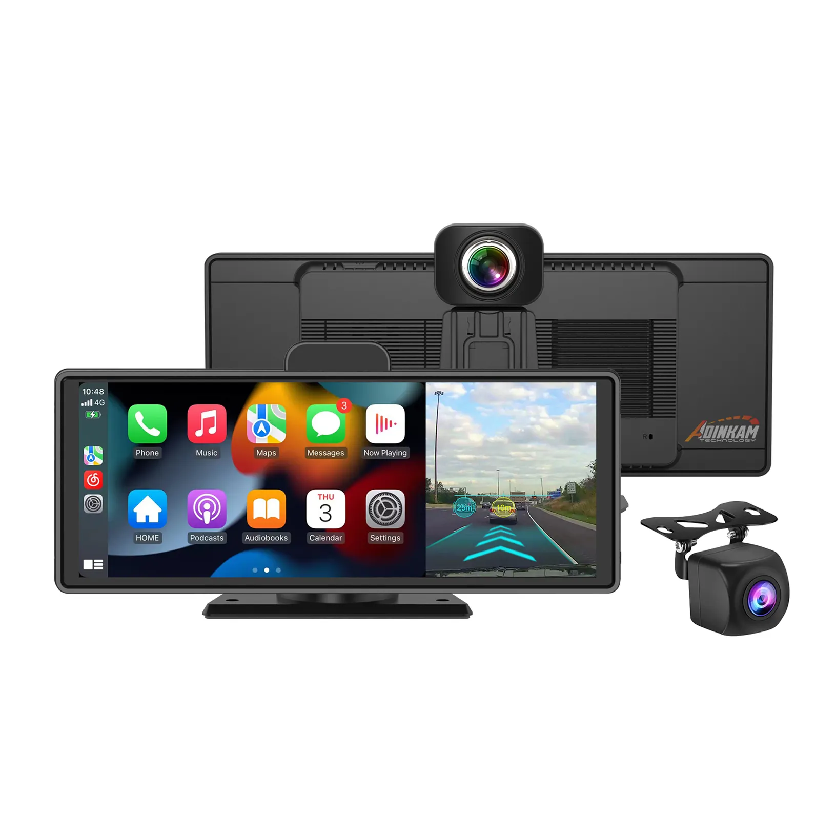 ADAS Camera Hành Trình 4K Thật Camera Kép 10.26 Inch Camera Android Cho Xe Hơi Xe Cộ Với Bảng Điều Khiển 5G WIFI AUX 4K Di Động Carplay