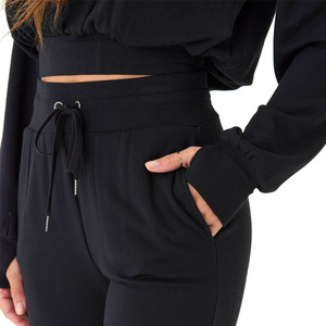 <span class=keywords><strong>Pantaloni</strong></span> a Gamba Larga <span class=keywords><strong>con</strong></span> <span class=keywords><strong>Vita</strong></span> Alta Elasticizzata per Danza e Fitness, <span class=keywords><strong>Morbidi</strong></span> <span class=keywords><strong>in</strong></span> Pile, per <span class=keywords><strong>Donna</strong></span>, Autunno Inverno - Product Image 2