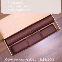 Tapis de bureau de jeu en cuir PU avec protège-poignets imperméable et anti-rayures, ensemble de repose-mains en mousse à mémoire de forme en trois parties pour le bureau et la maison