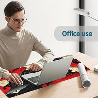 Tapis de souris de jeu anti-rayures à motif de dessin animé Wave Expansion, grande base antidérapante, bord cousu, logo personnalisé, tapis de bureau en stock