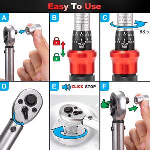 15PCS 1/4 Zoll Antriebs drehmoments chl üssel satz 2-26Nm Dual-Direction 72 Zahn drehmoments chl üssel für die Reparatur von Fahrrad autos Home <span class=keywords><strong>Maintenance</strong></span> - Product Image 6