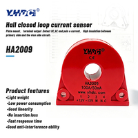 YHDC HA2009 Input 20A-100A Output 25mA -50mA Akurasi 0,5% Linearitas 0,1% Suplai 12V/15V Sensor Arus Tertutup Efek Hall