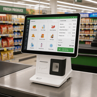 Kiosque de paiement en libre-service de 15,6 pouces pour supermarché, terminal de paiement en libre-service