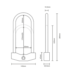 Vente en gros usine : Antivol de vélo <span class=keywords><strong>et</strong></span> moto extérieur étanche avec déverrouillage par empreinte digitale, en acier allié robuste, type U, à combinaison - Product Image 4