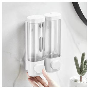 Disposizione a mano 3 In 1 pompa liquida bagno In pietra doccia a <span class=keywords><strong>muro</strong></span> Set bottiglia e lozione schiuma ricarica sapone Dispenser stile moderno - Product Image 1
