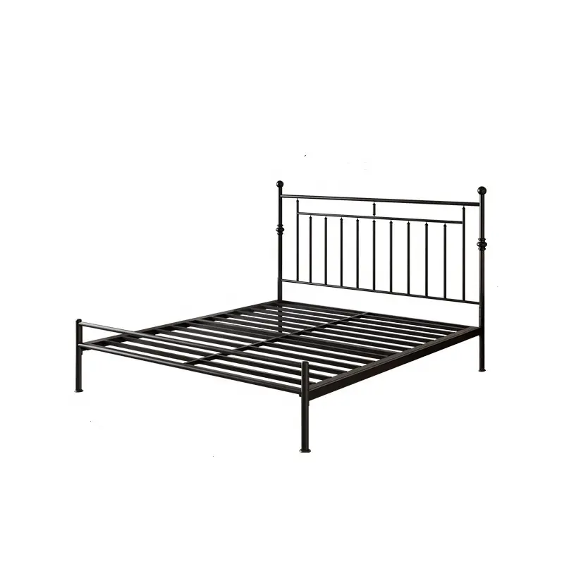 Modernes einfaches Metall bett neues Design klassisches Eisen bett Schlafzimmer möbel Villa Möbel