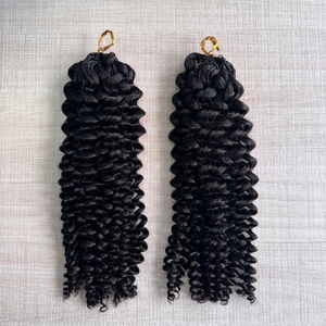 Extensions de cheveux naturels en gros, ondulés en profondeur, bouclés birmanes, afro crépus, pour tresses au crochet, en stock - Product Image 6