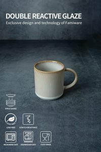 Tazza da caffè da 12 once con tazza di Catering a stella tazza con manico per caffè, tè, cacao, latte, Cappuccino bianco - Product Image 3
