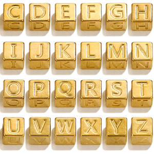 Ciondolo Charm <span class=keywords><strong>Alfabeto</strong></span> Inciso Fai-da-Te in Acciaio Inossidabile Placcato Argento per Bambini Unisex 26 Lettere A-Z Regalo Inciso per Matrimonio - Product Image 2