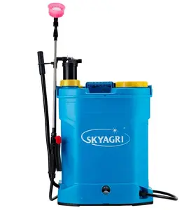 Bateria e bomba de spray agrícola manual 2 em 1 16l, bateria e energia elétrica portátil