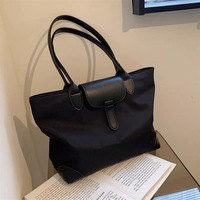 Bolsa de Mano de Lona Versátil de Nailon de Última Moda, Bolsa de Hombro Ultraligera para Mujer para Ir de Compras