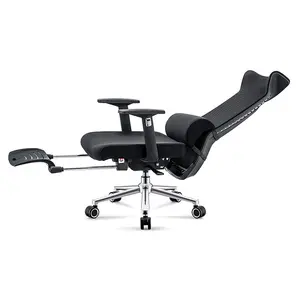 Tela ergonómica de malla para oficina, giratorio ejecutivo de oficina ajustable simple para silla moderna con reposabrazos con soporte lumbar