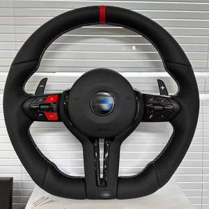 Volante Sportivo in Carbonio Personalizzato per Modelli <span class=keywords><strong>BMW</strong></span>, Pelle Nera Traforata, F10 F30 F31 F32 F20 G01 G11 G20 G21 G22 G80 - Product Image 1