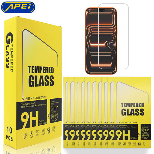 Hd Clear 9H 2.5D Anti Scratch Mobile Phone Crystal armor Screen Protector for Samsung Tempered Glass for Iphone 17 16 15 Pro Max