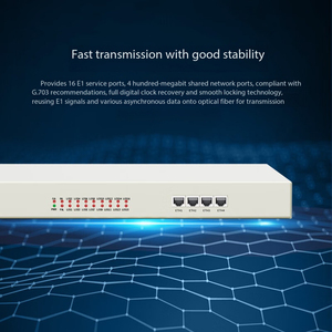 Ricetrasmettitore Ottico PDH 16E1 16*2M + <span class=keywords><strong>400M</strong></span> Porte LAN Condivise Interfaccia SM SF FC 100km Montaggio a Rack Doppia Alimentazione 1 Coppia - Product Image 3