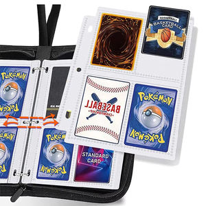 Porte-cartes de collection et de visite Junmei à 4 pochettes en PU avec fermeture éclair, pochette de rangement pour pages Monster Ultimate Guard - Product Image 4