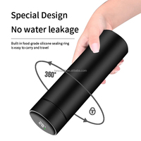 Termo Inteligente de Acero Inoxidable de Doble Pared y 500 ml, Botella de Agua con Pantalla LED de Temperatura