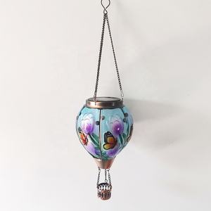 Impermeabile Festival <span class=keywords><strong>giardino</strong></span> portico esterno a LED <span class=keywords><strong>solare</strong></span> <span class=keywords><strong>da</strong></span> <span class=keywords><strong>giardino</strong></span> luce mongolfiera appendere lanterne colorate con fiamma tremolante - Product Image 3