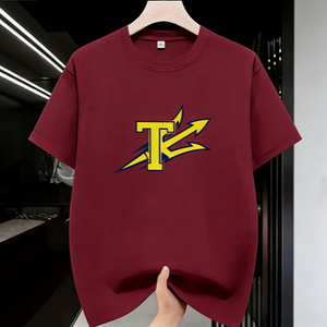 Camiseta con Gráfico del <span class=keywords><strong>Tridente</strong></span> Letra T, Estilo Deportivo, para Fanáticos de Equipos Deportivos, Manga Corta, Oversize, de Algodón, Estilo Urbano, Informal - Product Image 4