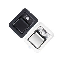Cylindres de serrure encastrés noirs et argentés de haute qualité avec loquet à palette pour poignées de porte de fourgon, voiture et camion HJ