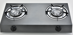 Réchaud à gaz, réchaud au butane pour la cuisine, portable, émail céramique, 3 brûleurs - Product Image 2