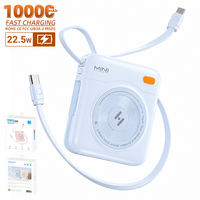 HYTO Nouvelle conception de mini batterie externe PD 22,5 W 10000 mAh 20000 mAh Chargeur rapide avec câble Petites batteries externes portables