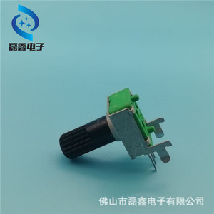 Rv093 Rotary Potentiometer B1K B1M Insulated <b>Black</b> Plastic With <b>Bracket</b> Straight Leg Adjustment Knob - Product Image 2