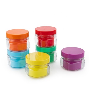 100ML çift katmanlı krem kavanoz plastik kozmetik konteyner Vintage plastik kavanoz etiketleri gıda ambalajı için - Product Image 1