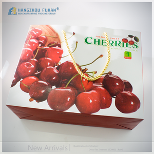 Favores regalo paquete establece fruta bolsa de compras de papel personalizado con la Caja - Product Image 4