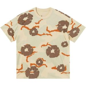 T-shirt camouflage noir pour homme avec motif en relief en caoutchouc gris, vêtement décontracté unisexe pour adulte, style hip-hop, haut à manches courtes - Product Image 5