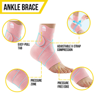 Attelle de cheville ultra-fine respirante pour entorse du pied, tendon d'Achille, fasciite plantaire