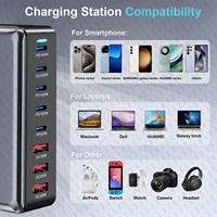 2025 caliente 600W GaN cargador rápido 8 puertos USB C tipo C estación de carga rápida PD3.1 adaptadores para iPhone 16 15 Samsung Xiaomi Huawei