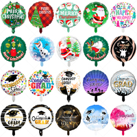 Globos Metálicos de Helio de 18 Pulgadas para Decoración de Fiestas de Navidad, Año Nuevo y Graduación