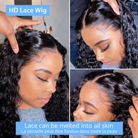 Perruque de cheveux humains bouclés bruts birmans 13x4 HD Lace Frontal sans colle, pré-coupée, en cheveux vietnamiens bruts pour femmes noires