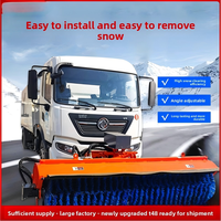 Balayeuse à neige montée sur véhicule, brosse rotative frontale, machine de déneigement, grande capacité, multifonctionnelle, pour routes extérieures, 8 kg
